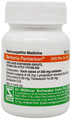 Dr Willmar Schwabe Berberis Pentarkan Ptk 15 Tablet 20Gm